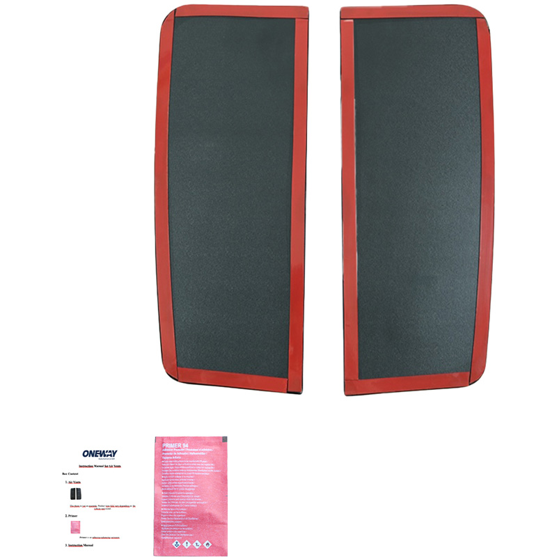 Oneway Air Vents  Volkswagen Transporter T5.1/T6/T6.1 2010-2022 (Long wheel base) - Version 2 - Gloss black