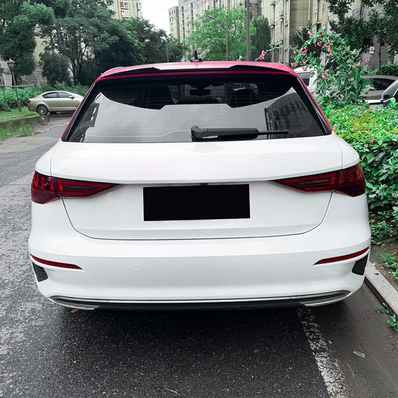Dakspoiler (Spoiler Cap)  Audi A3 (8Y) Sportback 2020-2024 & FL 2025- (ABS Glanzend zwart)