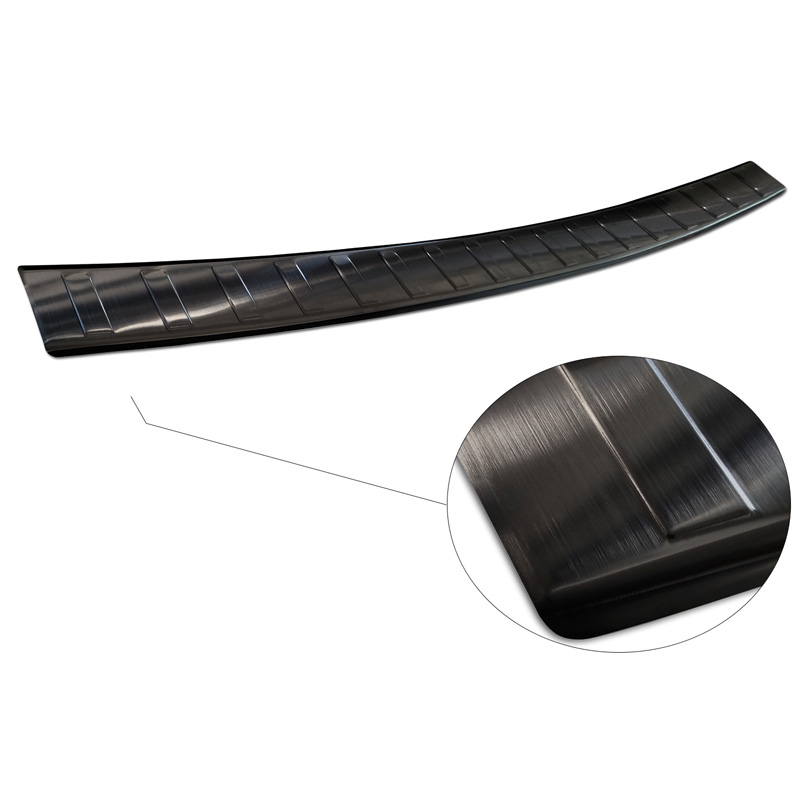Zwart RVS Achterbumperprotector  Skoda Fabia IV Hatchback 2021- 'Ribs'