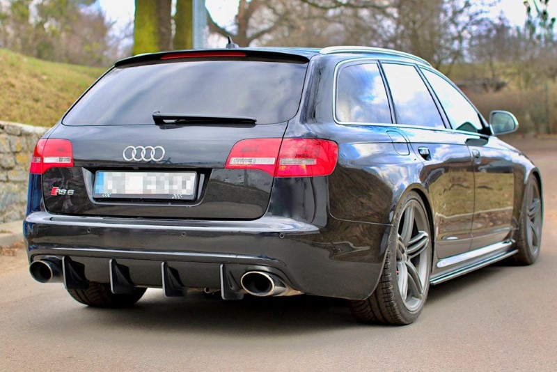 Zijskirts Diffusers Audi RS6 C6 Glanzend Zwart
