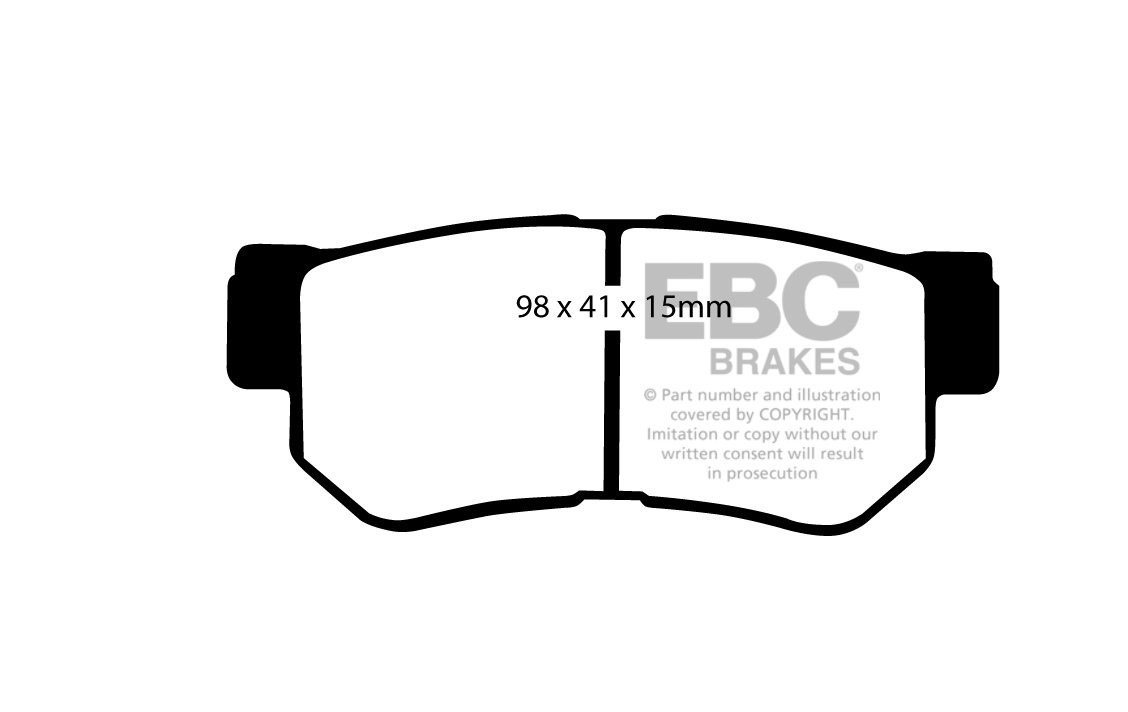 EBC Brakes KIA Magentis 2.5 2001-2006 Remblokken achterzijde