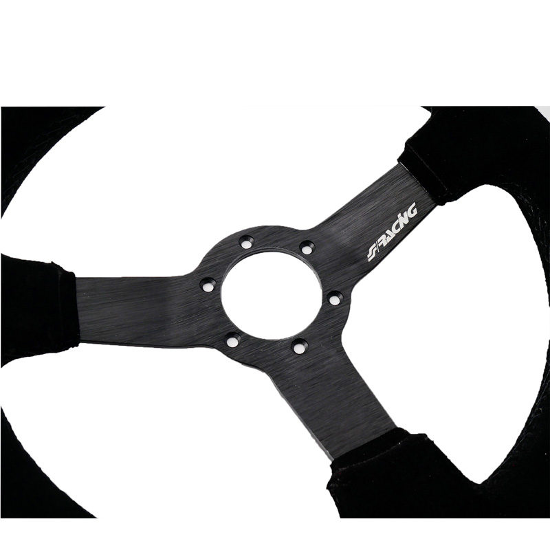 Simoni Racing Universeel Sportstuur Carrera - Zwart Suède - Diameter 320mm