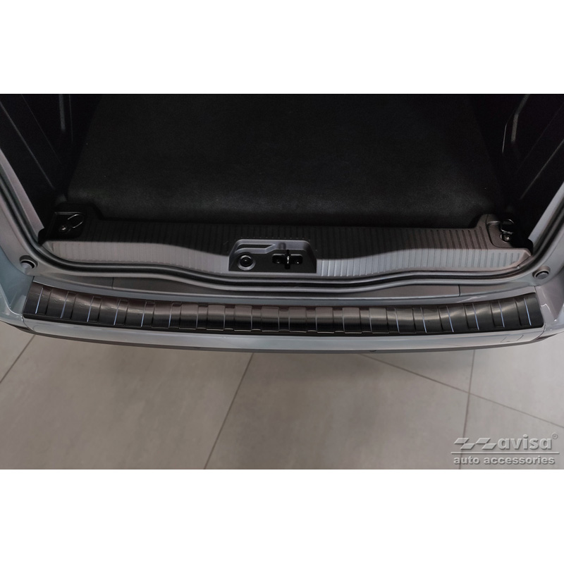 Black Stainless Steel Rear bumper protector  Mercedes Citan (W420) Box/Tourer 2021- 'Ribs'