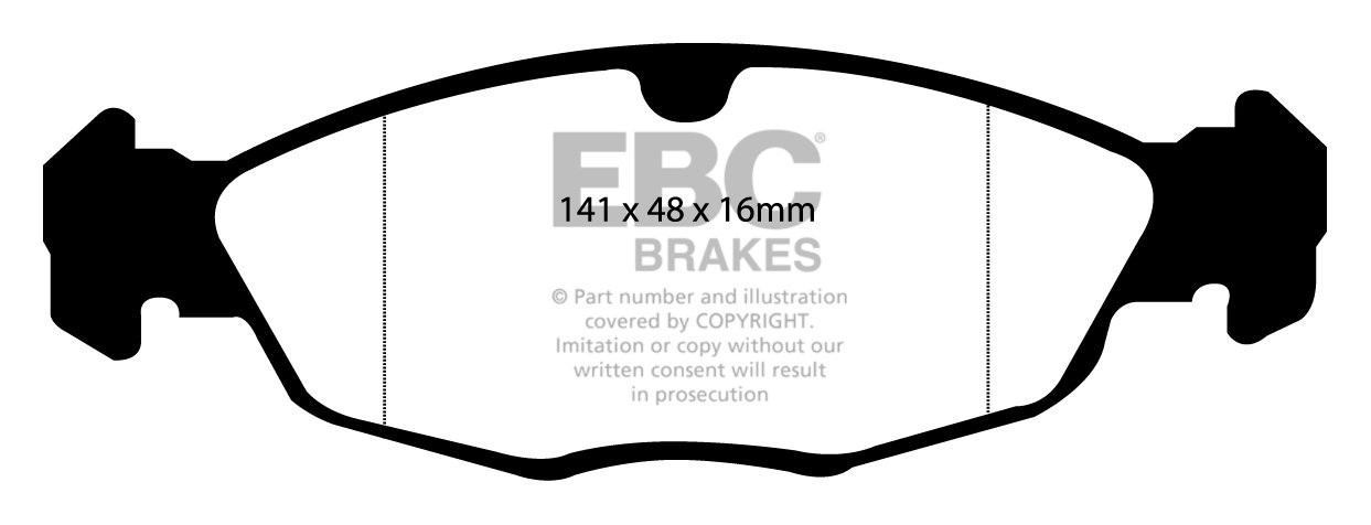 EBC Brakes DAEWOO Espero 1.5 95-97 Remblokken voorzijde greenstu