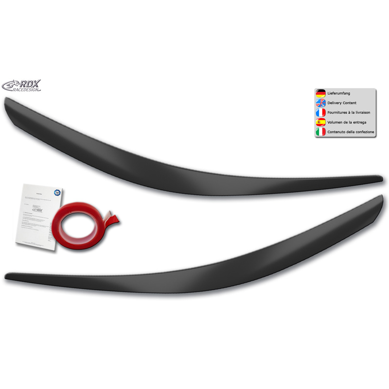 Koplampspoilers  Kia Niro, e-Niro & Niro Plus (alleen met LED koplampen) 2016-2022 (ABS)