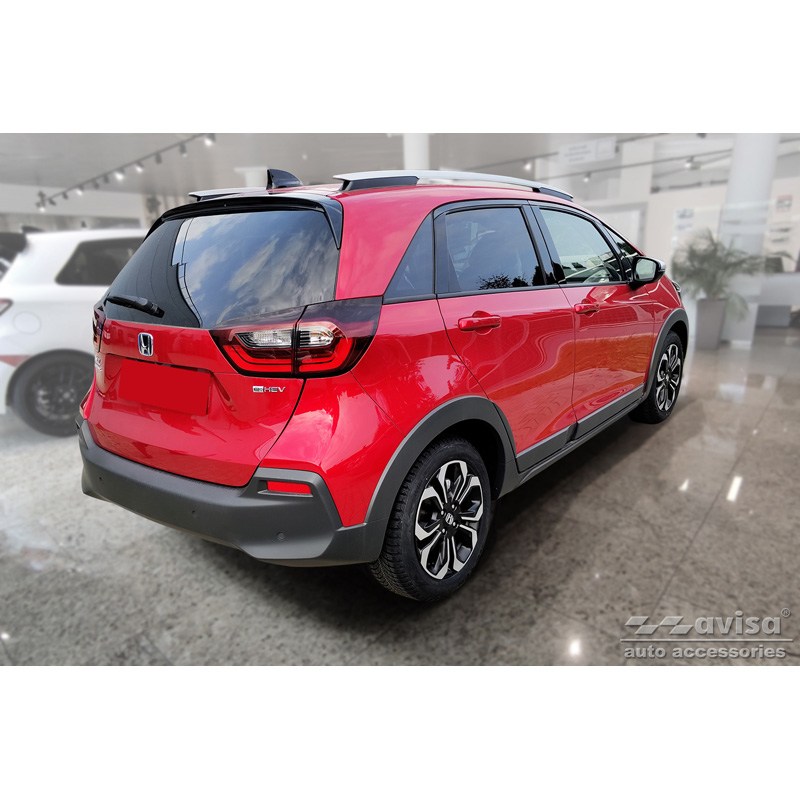 Zwart RVS Instaplijsten  Honda Jazz Crosstar 2020- 'Lines' - 4-delig
