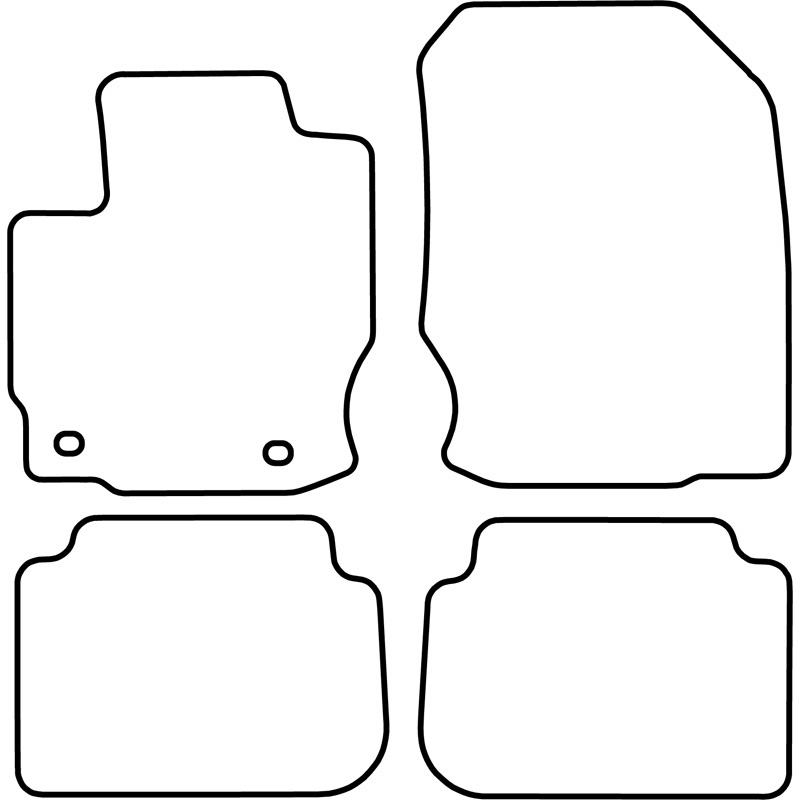 Set velour car mats  Mitsubishi Colt 3 doors 2004-2009