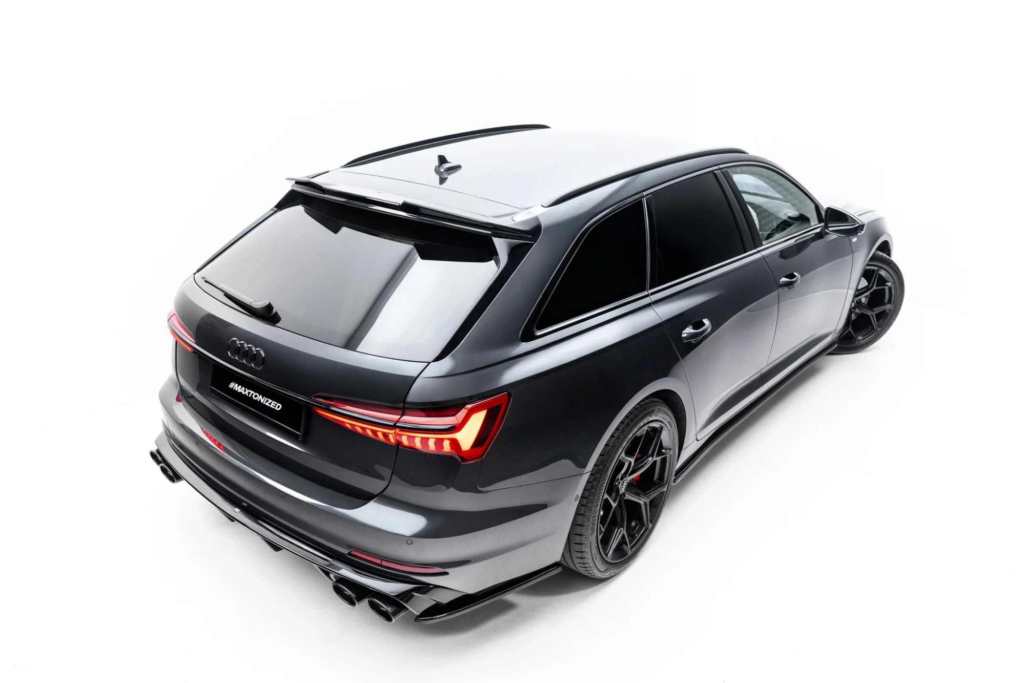 Spoiler Cap 3d Audi A6 Avant / A6 Allroad / A6 S-line Avant / S6 Avant C8 Glans Zwart