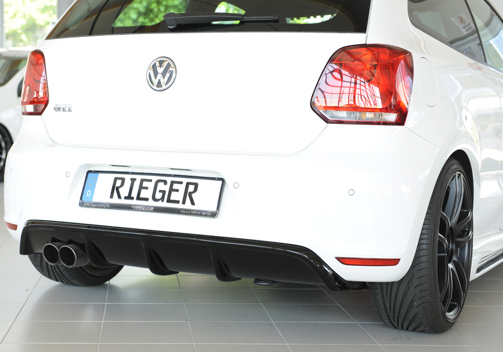 Diffuser VW Polo 6 GTI (6R) Rieger dubbele uitlaat links