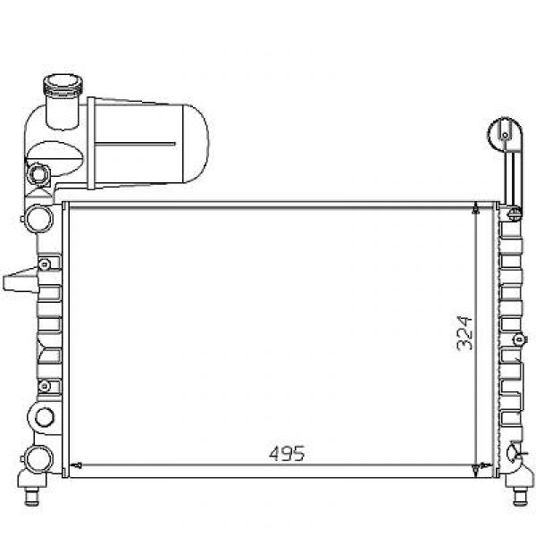 Radiator TEMPRA/DEDRA 90-99 469x322x23 1.6 Ie