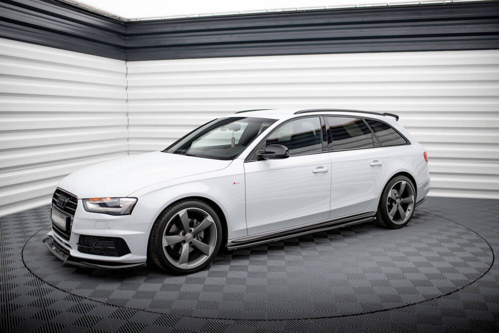 Zijskirts Audi A4 Competition B8 FL Maxton Glans Zwart