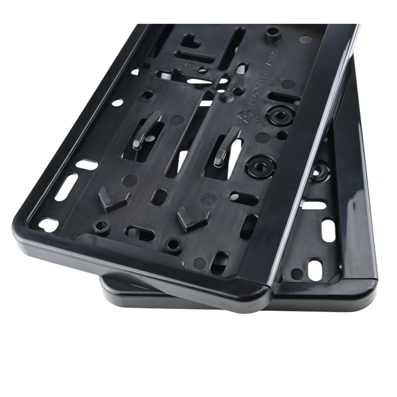 Alti Giri Set Synthetic license plate holders 52,7x12,8cm - Type Autodromo - Black - 2 pieces