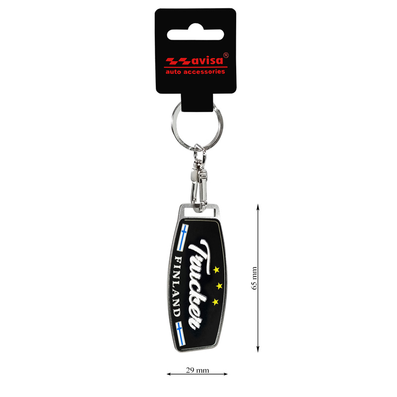 RVS sleutelhanger - Trucker/Finland