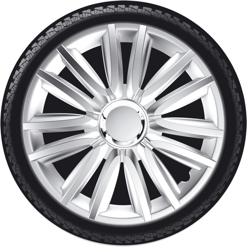 Set wheel covers Intenso Pro 16-inch silver + chrome ring