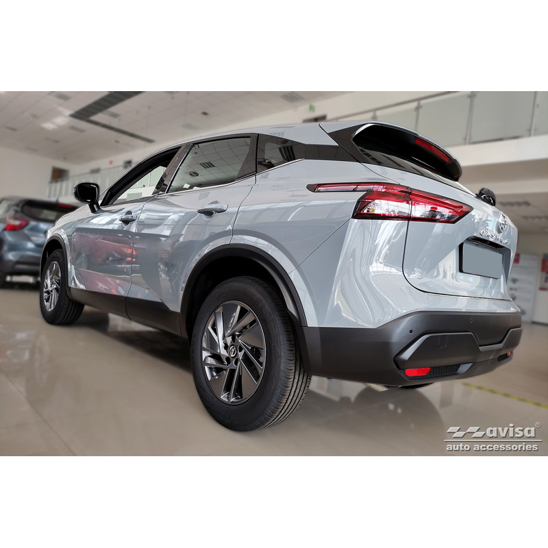 Stainless Steel Rear bumper protector  Nissan Qashqai III 2021- 'Ribs'