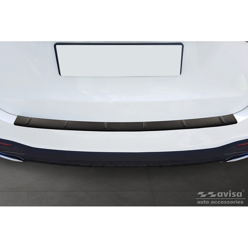 Matt Black Stainless Steel Rear bumper protector  Mercedes GLE II W167 & GLE II 53 AMG 2019-2023 'Ribs'