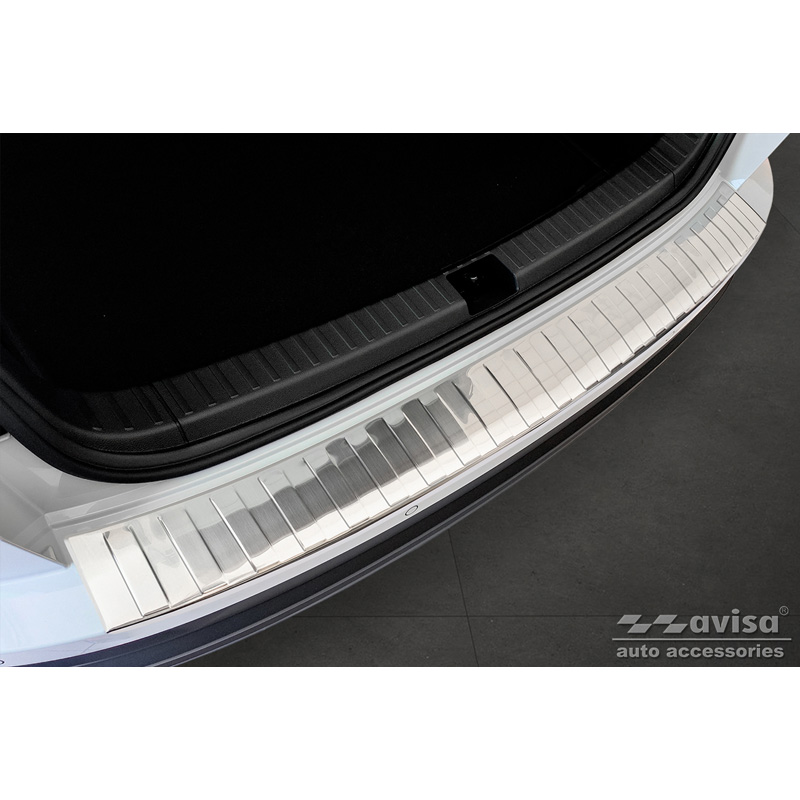 Stainless Steel Rear bumper protector  Skoda Karoq Facelift 2022- + Sportline Facelift 2022- 'Ribs'