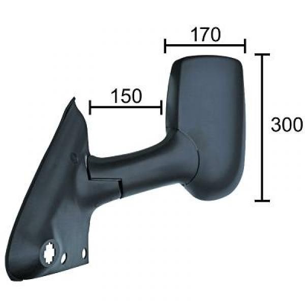 BuitenSpiegel links FORD TRANSIT 06->> ELEK. Verstelbaar/VERWARM
