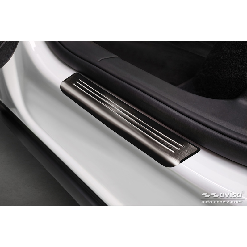 Zwart RVS Instaplijsten  Volkswagen ID.5 2021- - 'Lines' - 4-delig