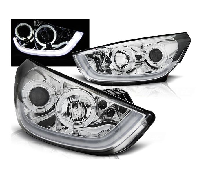 Koplampset Hyundai ix35 2010- Chroom DRL-Look