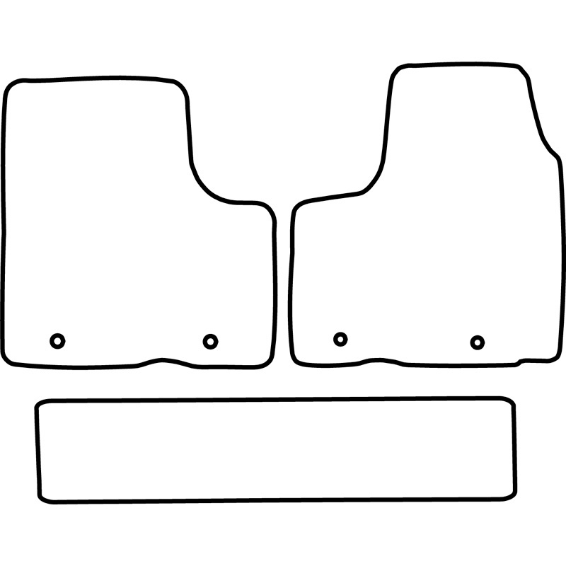 Set velour car mats  Opel Vivaro 2014-2019 (2nd row)