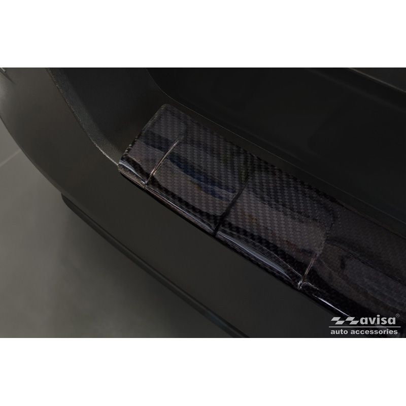 Echt 3D Carbon Achterbumperprotector  Jeep Avenger + e-Hybrid & EV 2023- 'Ribs'
