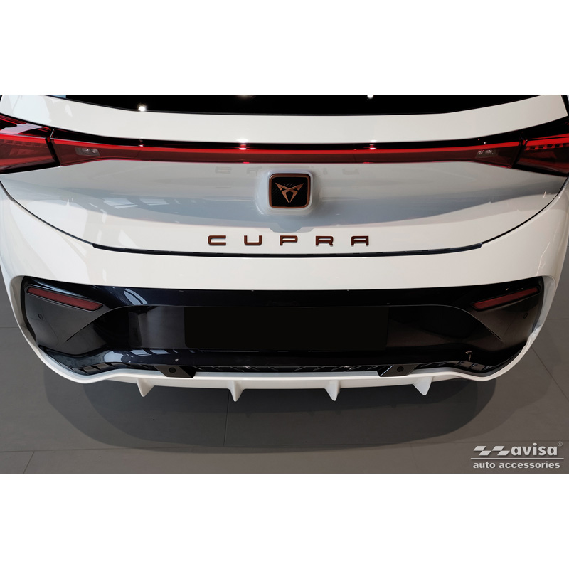 Matt Black Stainless Steel Rear bumper protector  Cupra Born 2021- 'Ribs'