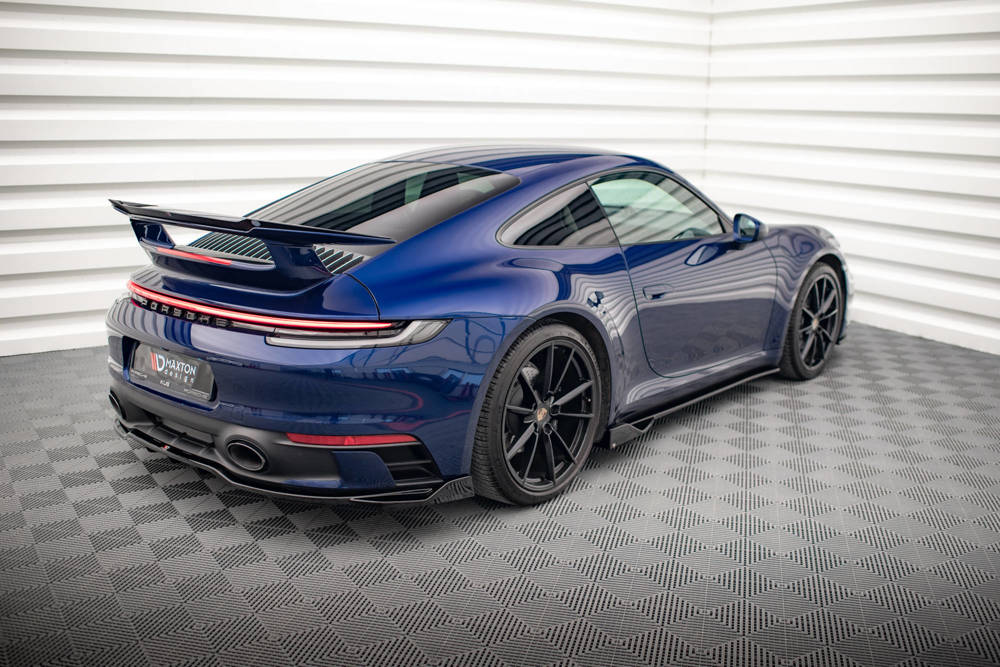 Zijskirts V.2 Porsche 911 Carrera 992 Aero Pack Maxton Glans Zwart