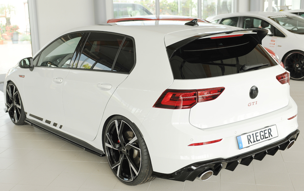 Diffuser Volkswagen Golf 8 GTI Clubsport Rieger Glans Zwart