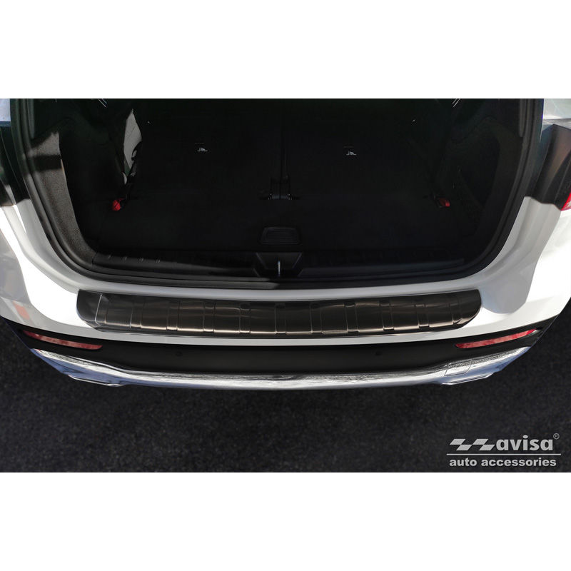 Black Stainless Steel Rear bumper protector  Mercedes GLB (X247) incl. AMG 2019- 'Ribs'