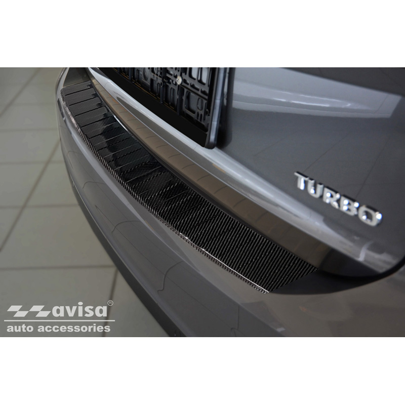 Real 3D Carbon Rear bumper protector  Opel Insignia Sports Tourer 2017- & FL 2020- 'Ribs'