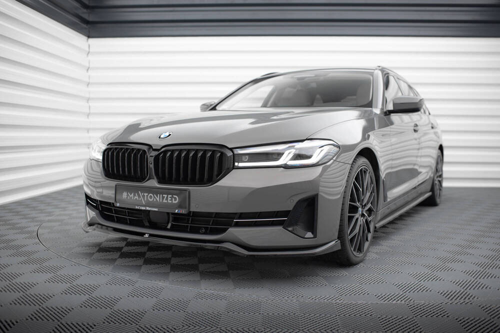 Voorspoiler V.2 BMW 5 Serie FL Maxton Glans Zwart