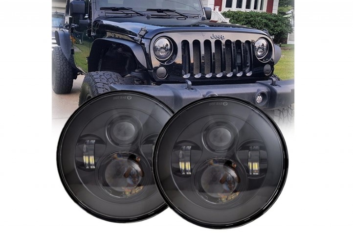 Headlights VW Golf I / II / Beetle / Jeep Wrangler Full LED