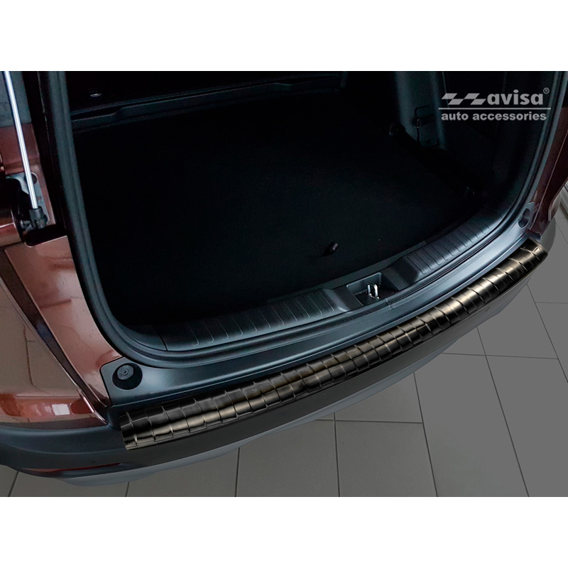 Black Stainless Steel Rear bumper protector  Honda CR-V (CW) 2018-2023 'Ribs'