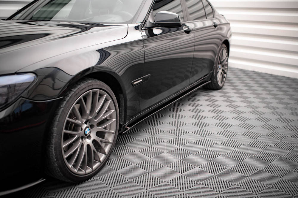 Zijskirts BMW 7 Serie M-Pakket F01 Maxton Glans Zwart
