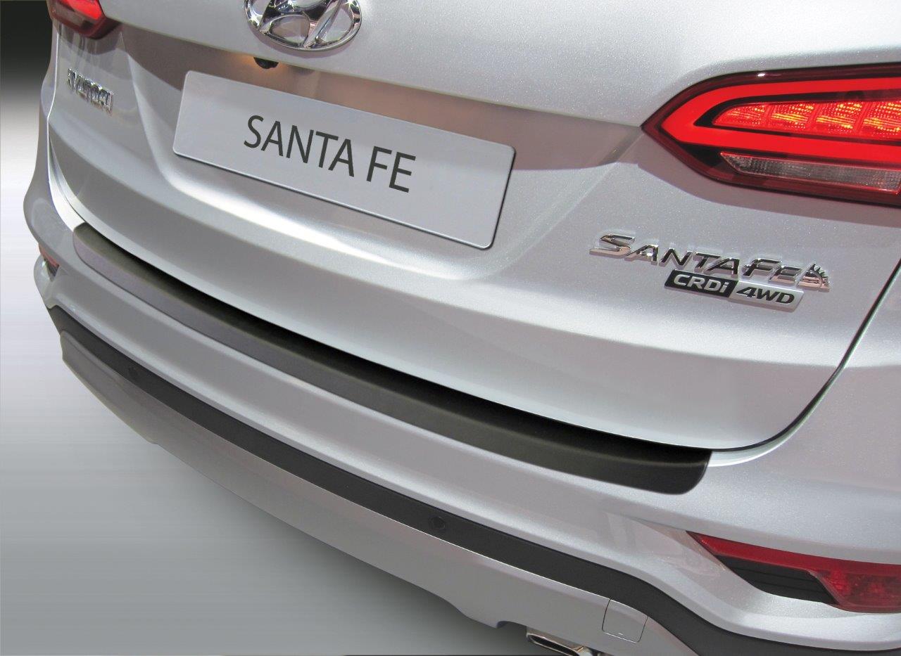 ABS Rear bumper protector  Hyundai Santa Fe 9/2015-8/2018 Black
