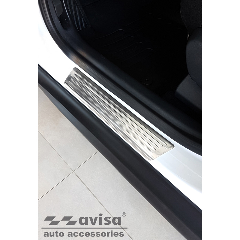 Inox door sill protectors  Citroën C3 Aircross II 2017- 'Lines' - 4-pieces