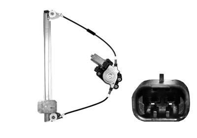 raammechanisme, 2/3 drs, incl motor, links Fiat Seicento, 1998-2