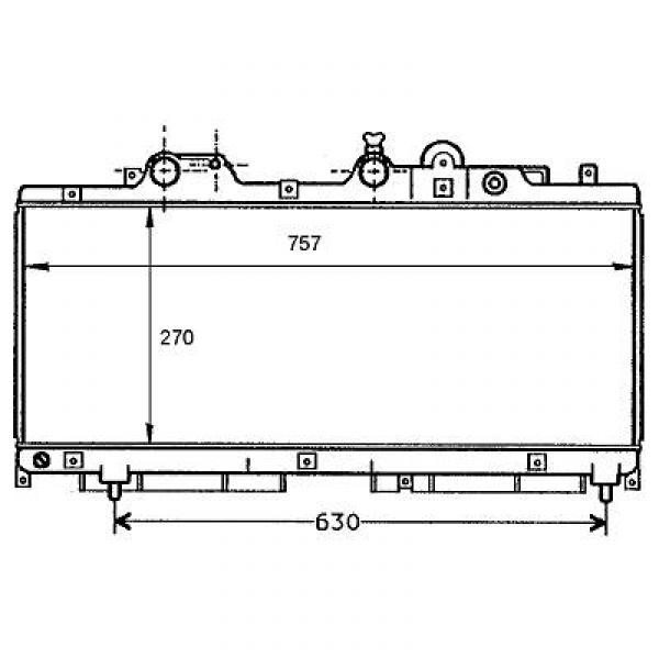 Radiator FIAT PUNTO 93->> 270x757 1.7 D+TDAC