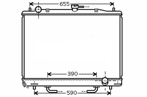 Radiator PAJERO 97-02 500x697 3.5I-24V 143/149 KW