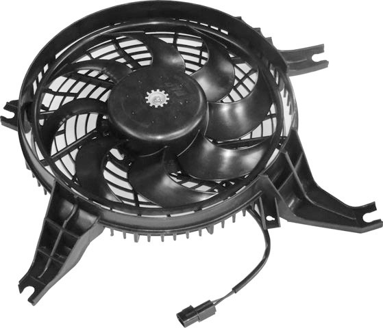 VOOR ZET FAN COMPLEET PAJERO 00-06 +AC 3.2DID/3.5 V6