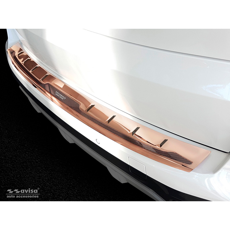 Stainless Steel Rear bumper protector 'Deluxe'  BMW X5 G05 M-Package 2018- 'Performance' excl. M-Competition Copper Mirror/Copper Carbon