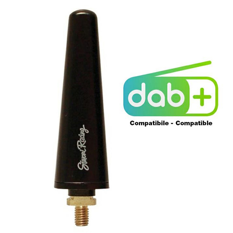Simoni Racing Aluminum 'Real' Antenna Special M5 - Black - Length 6cm -  Alfa/Fiat/Lancia