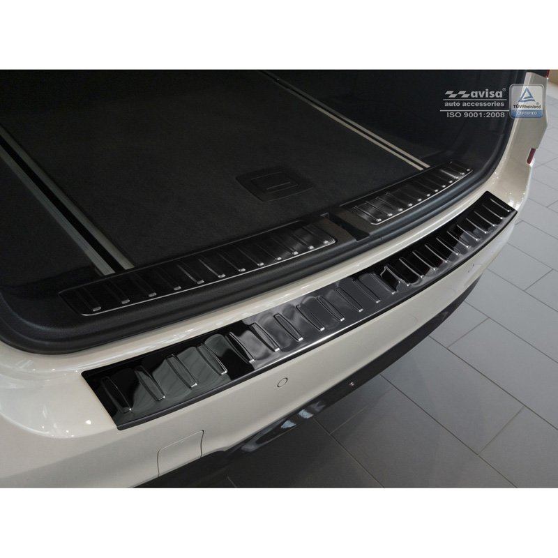 Black Mirror Stainless Steel Rear bumper protector  BMW X3 F25 2014-2017 'Ribs'