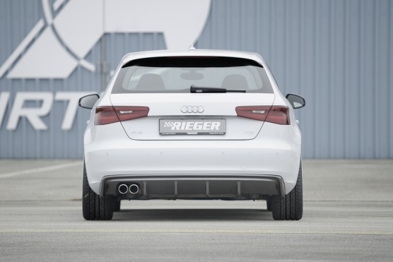 Achterbumper Diffusor Audi A3 8V 12-16 Rieger Carbon Look