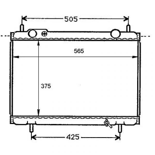 Radiator BRAVO/BRAVA/MAREA 95-99 375x565 1.9 TD +AC