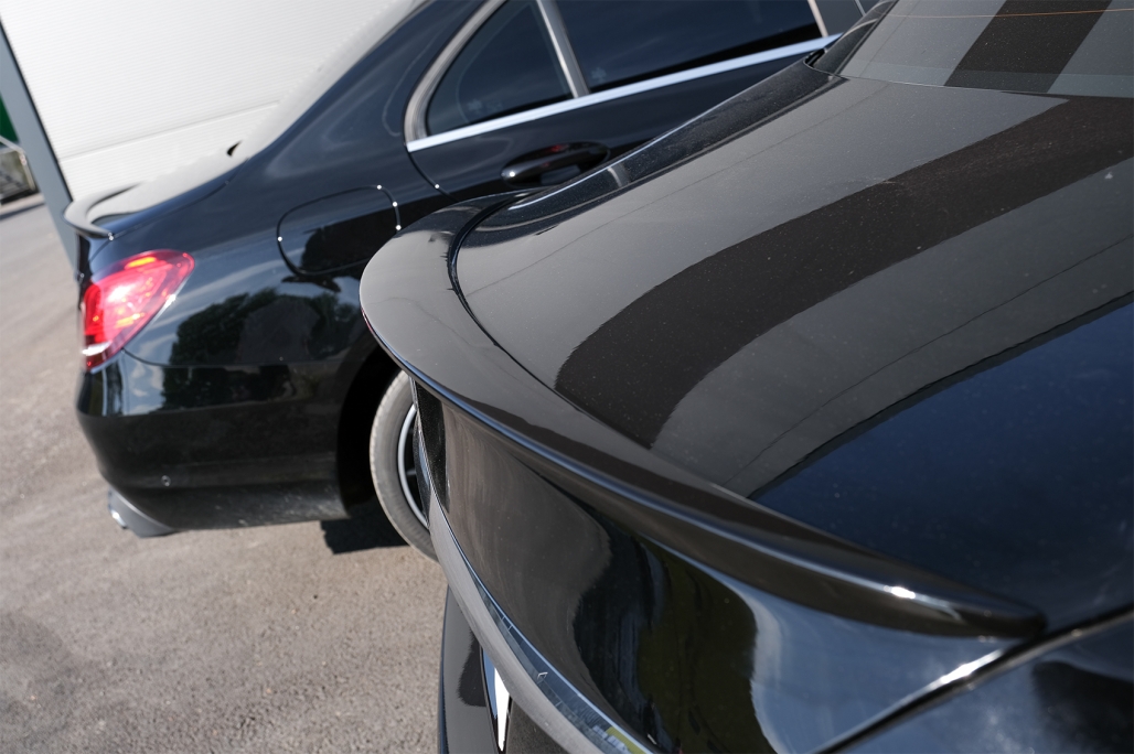 Achterklep spoiler Mercedes W205 C-Klasse Glans Zwart V2