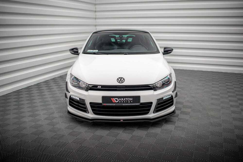 Voorspoiler V.2 Volkswagen Scirocco R Maxton Glans Zwart
