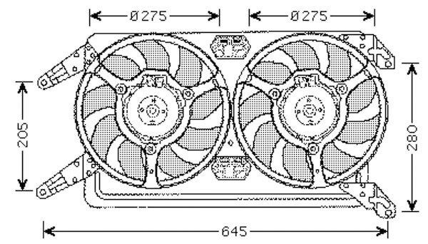 DUBBELE FAN ALFA ROMEO 156 02-06 1.9JTD 16V/2.4JTD 20V M