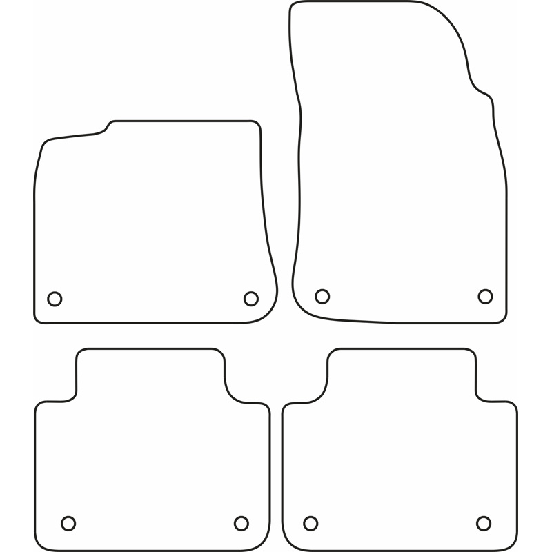 Set velour car mats  Volkswagen Touareg (CR7) 2018-